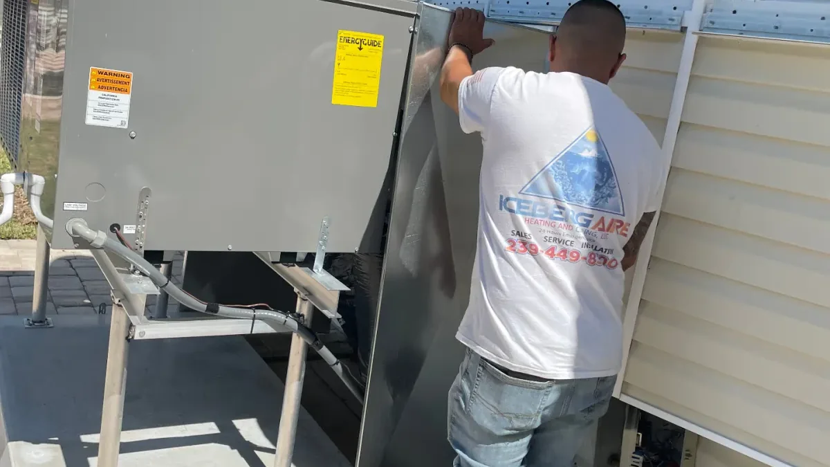 HVAC ductwork being installed in a new construction home in Southwest Florida